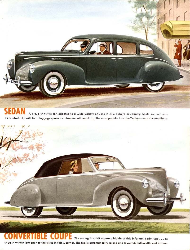 1940 Lincoln Zephyr Brochure Page 1